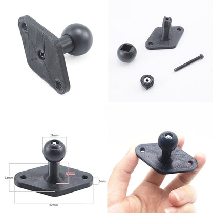 17mm Ball Mount to Diamond ball joint or Square Mounting Base for Phone GPS Holder Mount Ram Mount Garmin Zumo/TomTom