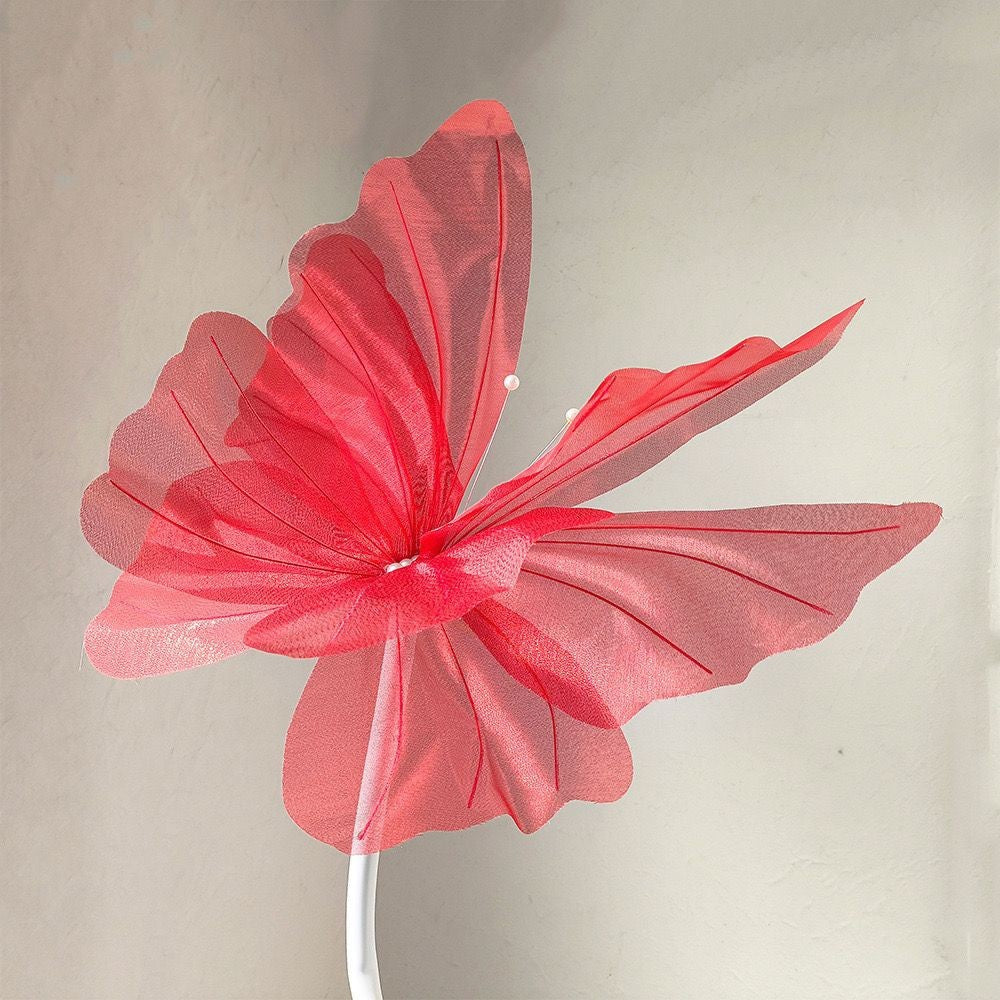 50cm Big Simulation Butterfly 3D Outdoor Shopping Mall Wedding Festival Decoration Hollow Large Hanging Gauze Fake Butterfly