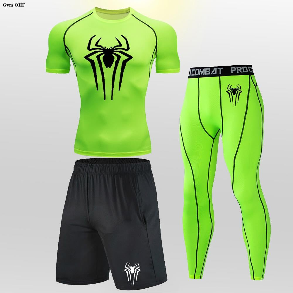Thermal Man Underwear Set Spi/Der Compression T Shirt Leggings Yoga Sets Fitness