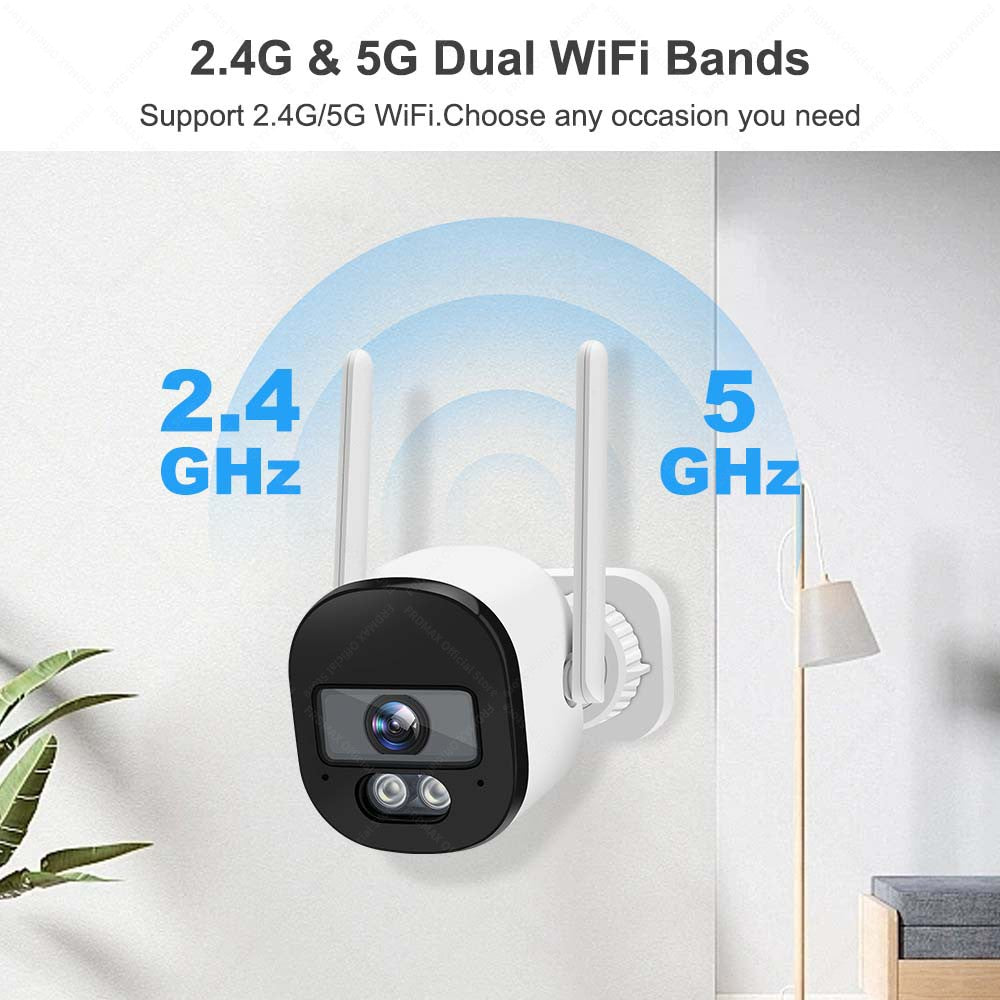 4MP Tuya Bullet Camera 2.4G/5G WiFi Surveillance Camera Outdoor Security Protection Mini CCTV Cam SmartLife Video Cameras Alexa