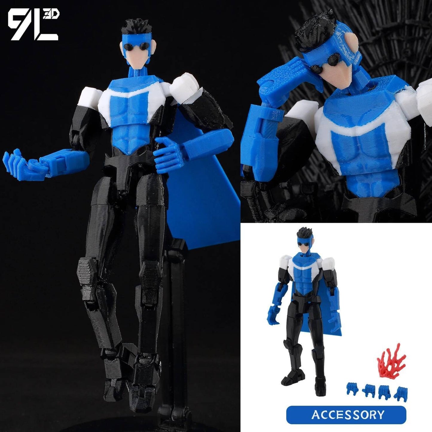 9L3D Sortudo 13 Invencível Menino Conquistador? Boneco de Ação Omni Impresso em 3D Modelo de Anime Articulado Colecionável Brinquedo Presente Fã