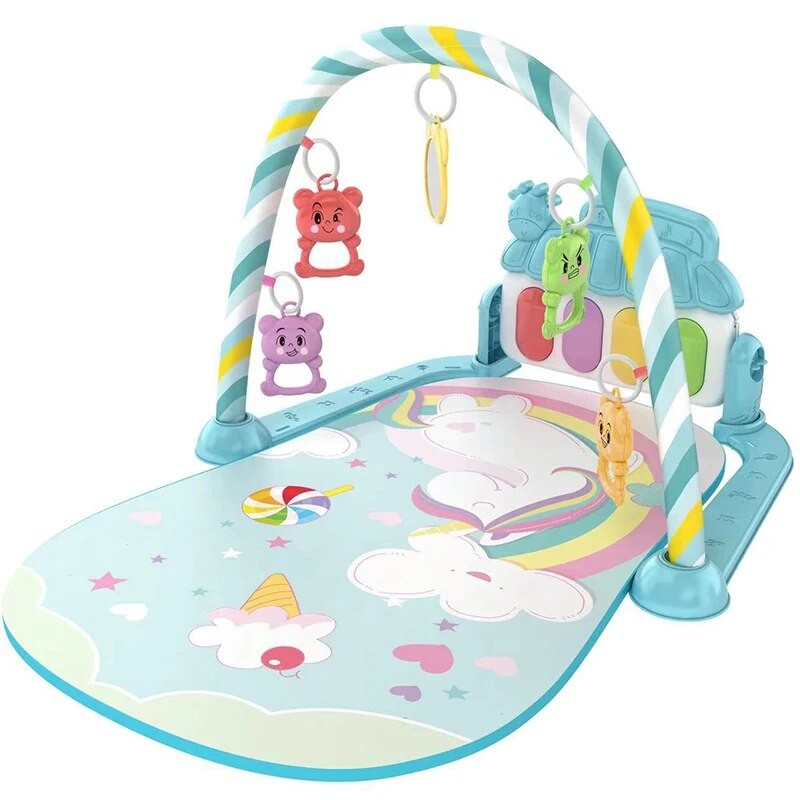 Brinquedo Pedagógico Interativo Para Bebês, Tapete de Atividades Piano Musical Multifuncional Para Crianças de 0 a 1 Ano