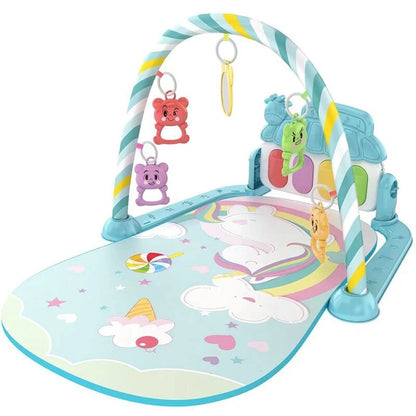 Brinquedo Pedagógico Interativo Para Bebês, Tapete de Atividades Piano Musical Multifuncional Para Crianças de 0 a 1 Ano