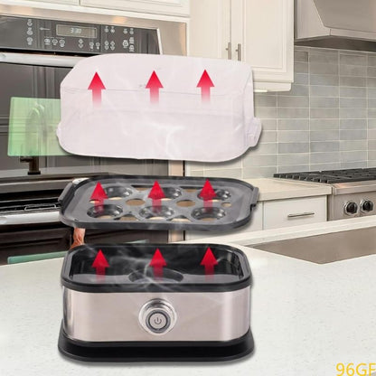 Space Saving Eggs Boiler 200W Automatic Cooker 6 Eggs Capacity Electric Steamer Multi Functional Kitchen Appliance
