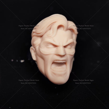1/12 Quadrinhos Lanterna Verde Design de Máscara Escultura de Cabeça Masculina Não Pintada Guy Gardner Modelo Branco Brinquedos Para Corpo 6" Ml Shf Mezco