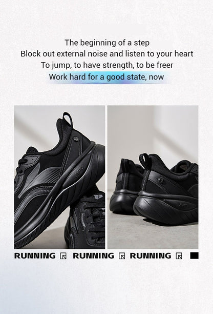 361 Degrees SoftFlow 3 Men's Running Shoes Autumn Leather Lightweight Shock-absorption Fitness Commuting Sneakers Male 672432232