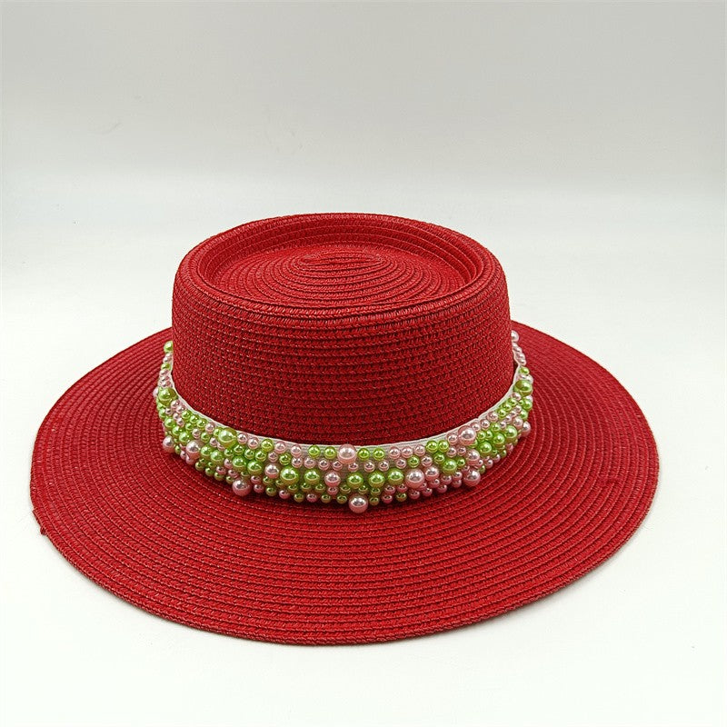 Bucket hat letters summer ladies bucket hat sun hat ladies straw hat fedora hat European men and women hat letters