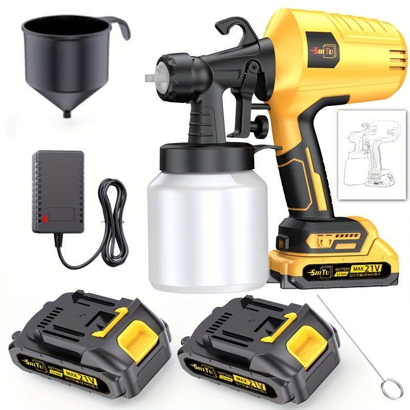 Pulverizador de tinta sem fio para bateria Makita 18V pistola de pulverização elétrica para carro, móveis, parede, janelas, porta, ferramenta elétrica para pintura em madeira