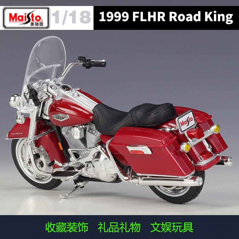 Maisto 1:18 Harley Road King 1999 FLHR Road King Imitação Liga Modelo de Motocicleta com Base Coleção de Presente de Brinquedo para Exibição