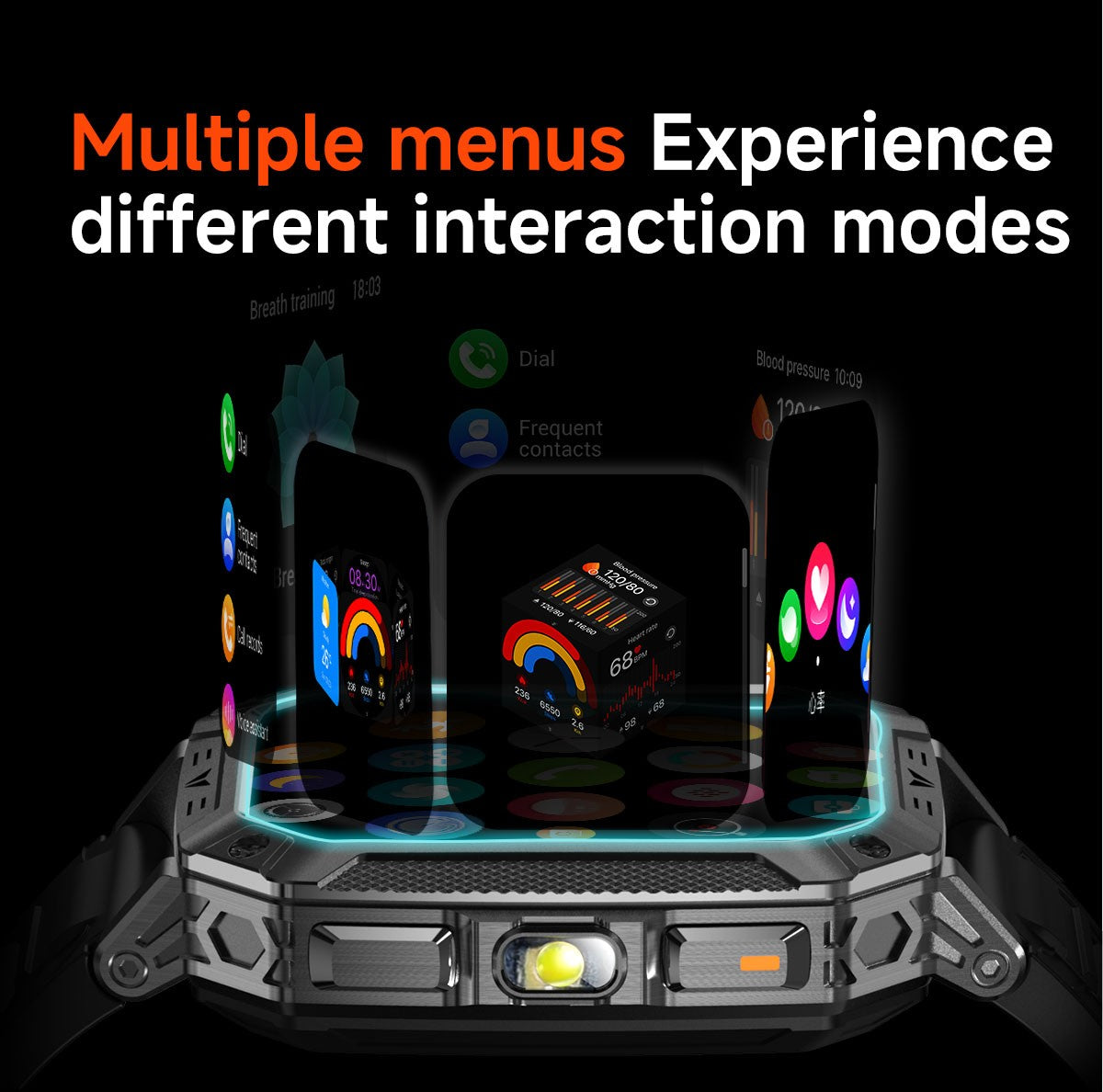 2026 Novo 1400mAh Bateria Grande Militar Ao Ar Livre 2.01 polegadas Smartwatch Masculino 10ATM À Prova D'água Chamada Bluetooth Relógio Inteligente Esportivo