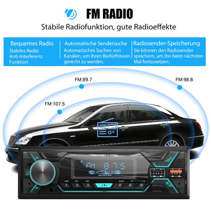ESSGOO 1 Din Car MP3 Player Radio Autoradio Bluetooth FM TF AUX Color Multimedia Audio Stereo for Vehicle