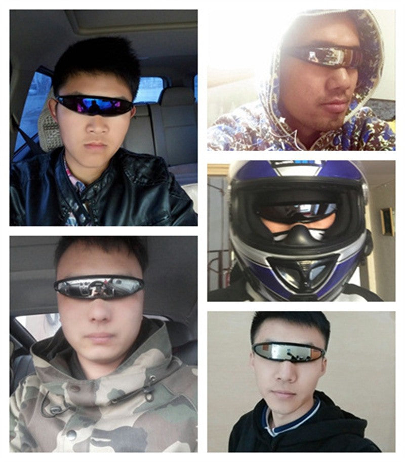 X-men Individuality Cycling Sunglasses for Men Mercury Lens Laser Glasses Travel Windproof Women's Sunglasses Robots Eyewear