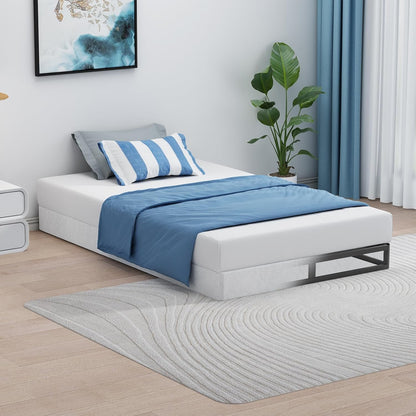 Box Spring de Casal 5 Polegadas para Cama de Solteiro, Suporte de Colchão de Metal para 3000 lbs com Capa de Tecido de Fácil Limpeza