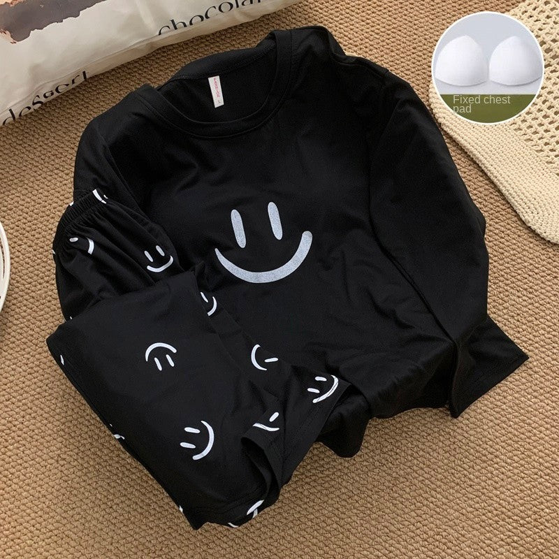 Plus Size Women's Pajamas Set Disney Cartoon Mickey Mouse Plus Size Sleepwear Cute Splice Pajama 2PC Set Nightwear Loungewear