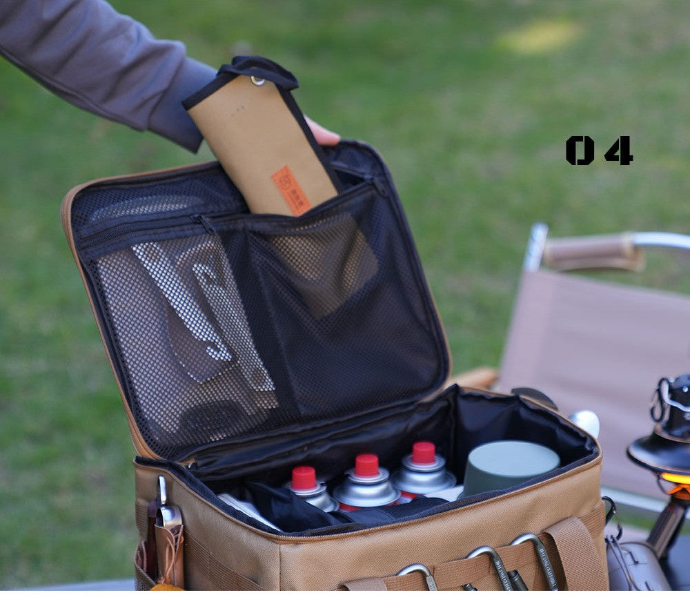 30-42L Tactical Camping Storage Bag Insulated Folding Box Waterproof Picnic Tableware Field Equipment Outdoor Gear Organizer