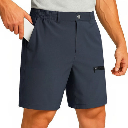 Dress Shorts Men Quick Dry Casual Bermuda Shorts Summer Ice Silk Cooling Business Zipper Fly Formal Shorts Men Work Wear Office