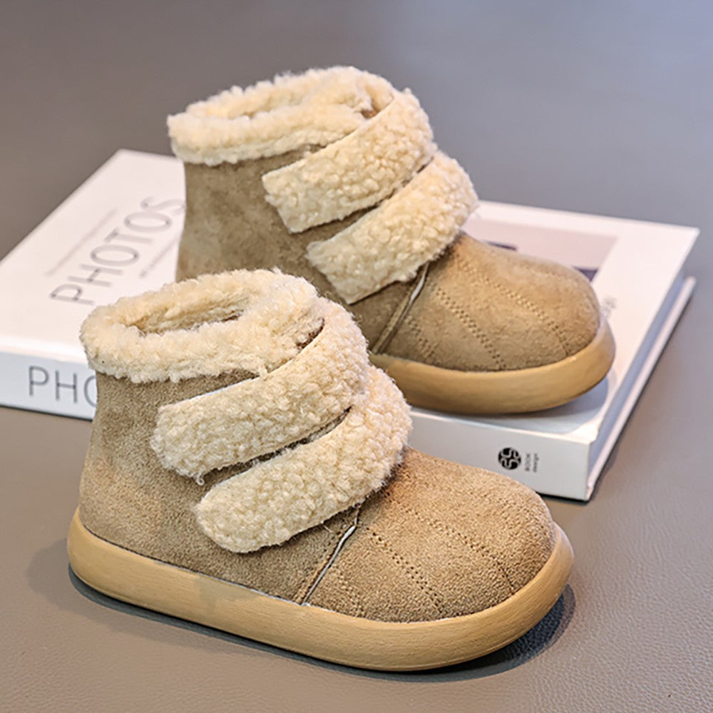 Thick Warm Plush Boots For Children 2025 New Designers Teenager Kid's Padded Boots Outdoor Hiking Boy's Girl's Snow Boots