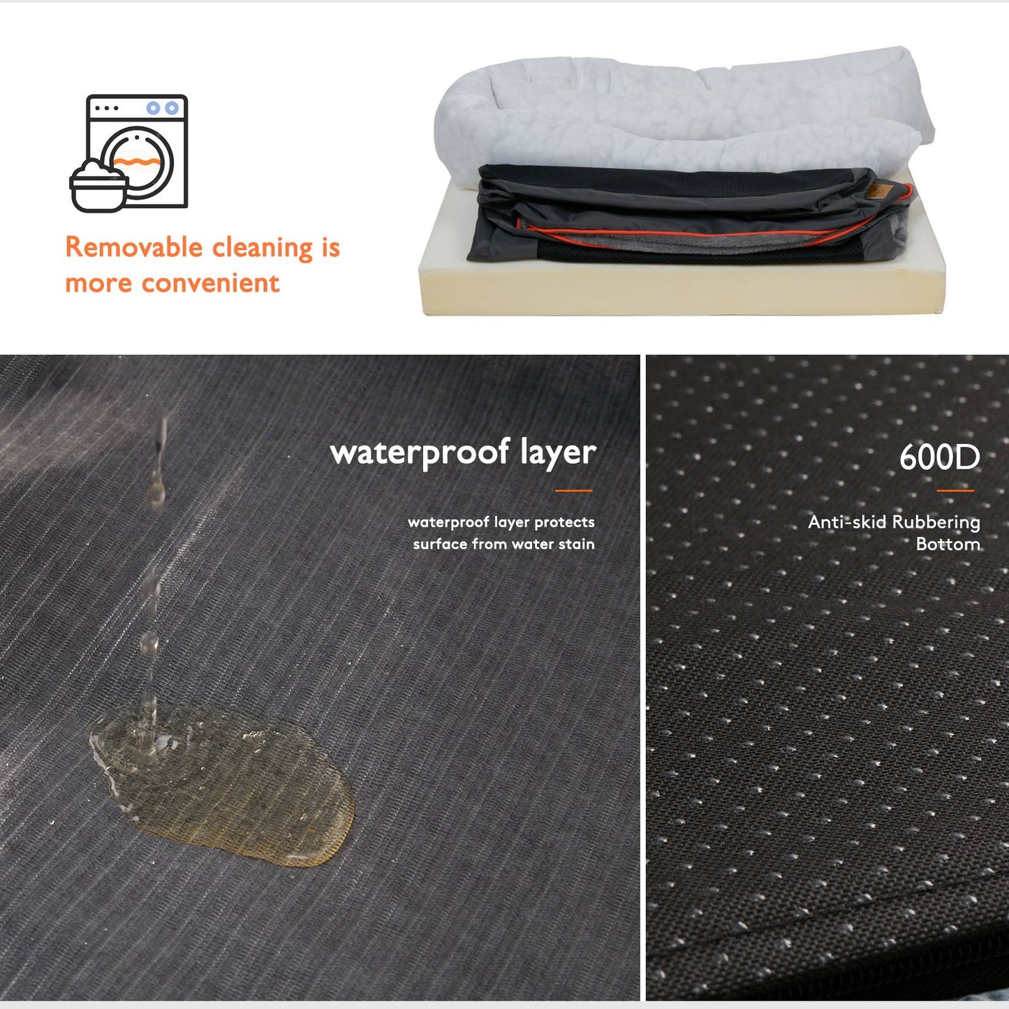 Cama Para Cachorro Grande Macia Confortável Antialérgica Quente de Lã Capa Removível Lavável Cama Para Animais de Estimação Impermeável