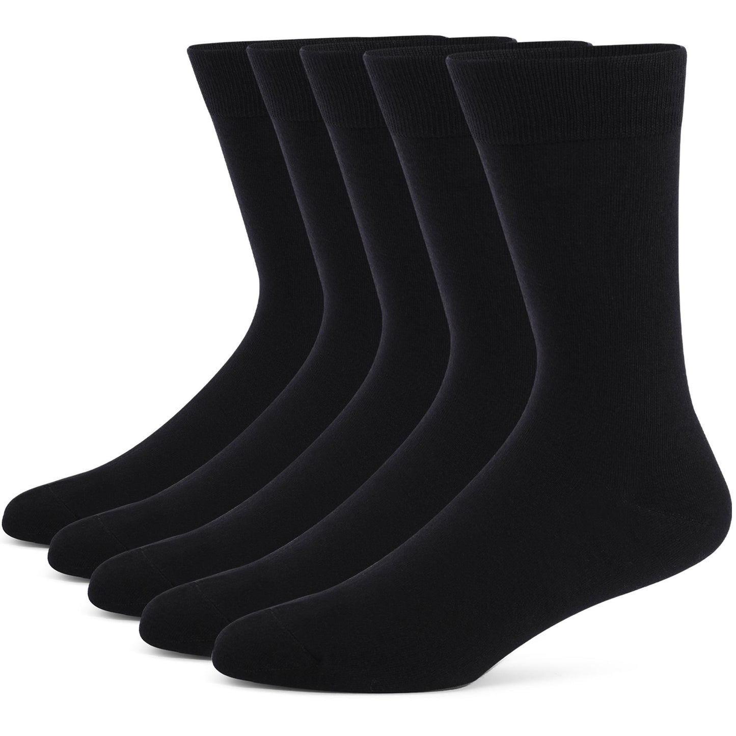5 Pairs Mens Dress Socks Plus large Size?High Quality Combed Cotton Crew Socks?Black Cool Argyle Breathable Casual Socks for men