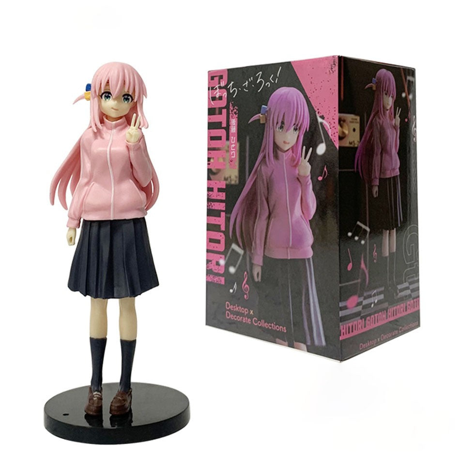 16cm BOCCHI THE ROCK! Anime Figure Gotoh Hitori Boneco de Ação Guitarrista Menina Figura Decorações de Mesa×Coleções Modelo Boneca Brinquedos