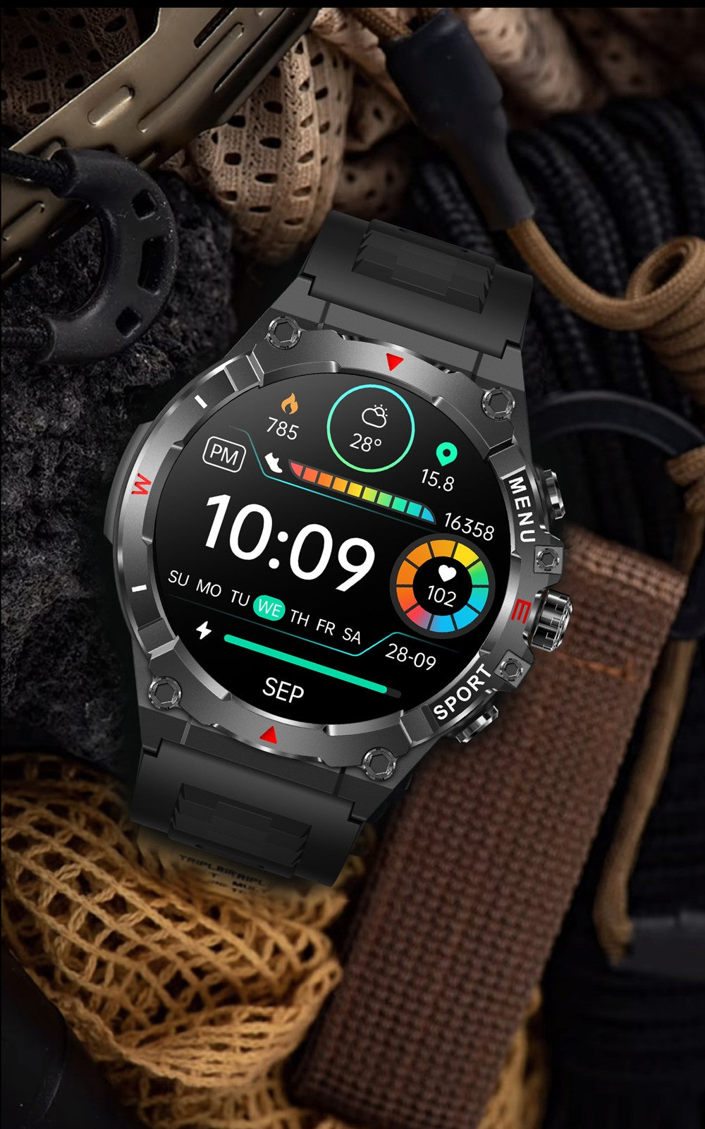 Smartwatch COLMI V76 GPS 2025 Tela AMOLED Ultra 1.43" Bússola e Altímetro Integrados Chamada Bluetooth Smart Watch Bateria 500mAh