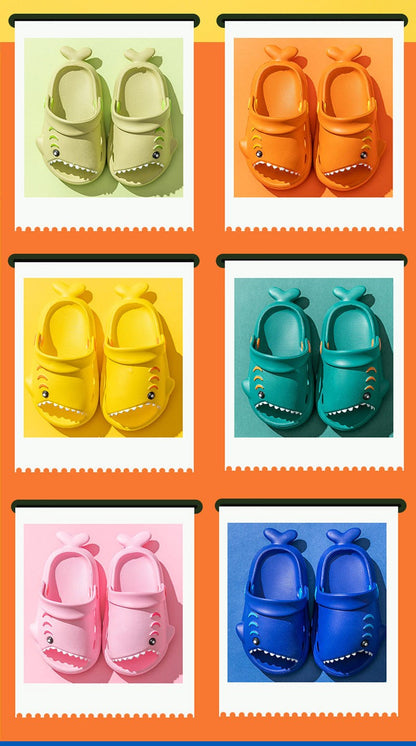 Children Sandals Kids Cartoon Shark Summer Toddler Boys Girls Soft Sole Baby Shoes Anti-Slip Slippers