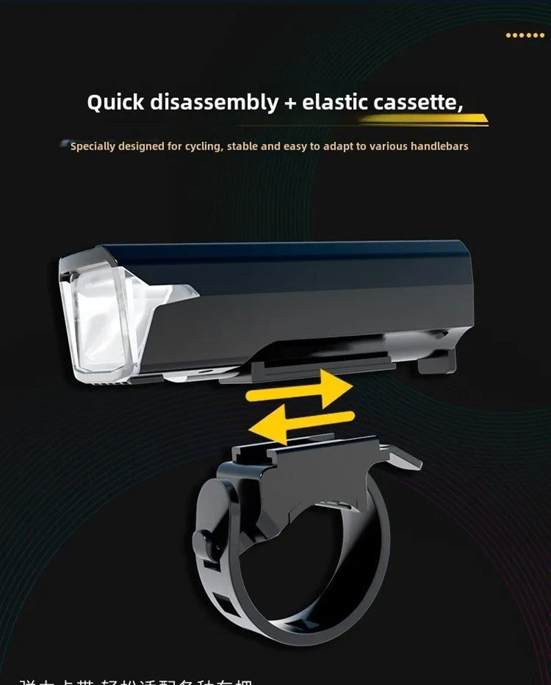 BUCKLOS Bicycle Front Light 18650 Battery Type-c Rechargeable Bike Headlight Powerful Handlebar Flashlight Cycling Highlights