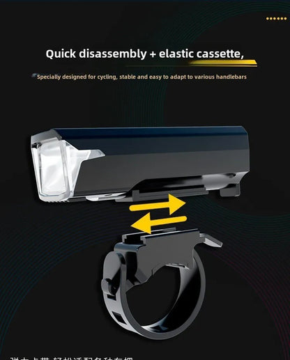 BUCKLOS Bicycle Front Light 18650 Battery Type-c Rechargeable Bike Headlight Powerful Handlebar Flashlight Cycling Highlights