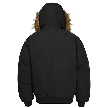 ?Mirrordust?Men Winter Jackets Thicken Warm Parkas Coat Vintage Fur Collar Padded Jackets Casual Loose Jackets Outwear