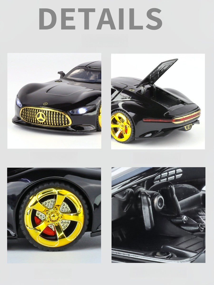 1:32 GT Car Diecast Metal Alloy Model Car Sound and Light Hobbies High Simulation Collections Ornaments Boyfriend