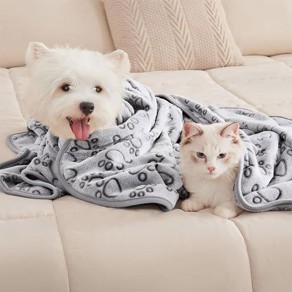 2 Peças Macia Fofa Manta para Pets de Alta Qualidade Desenho Animado Bonito Pata Tapete para Cães Gatos Quente e Confortável