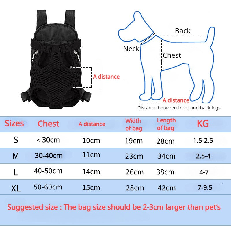 Mochila Transversal Respirável Portátil para Viagem para Cães e Gatos Pequenos, Bolsa Frontal de Malha para Exteriores