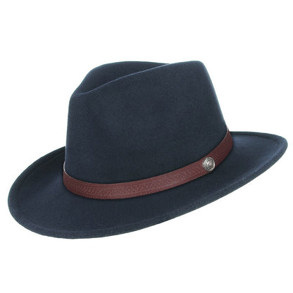Autumn Winter Western Cowboy Hat for Men Women Wide Brim Fedora Jazz Hats Cowgirl Hat with Belt