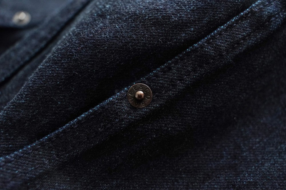 Sauce Zhan Mens Jacket Indigo Selvedge Denim Jacket Jean Jacket Men Vintage Chinese Style Knot Button Loose Fit