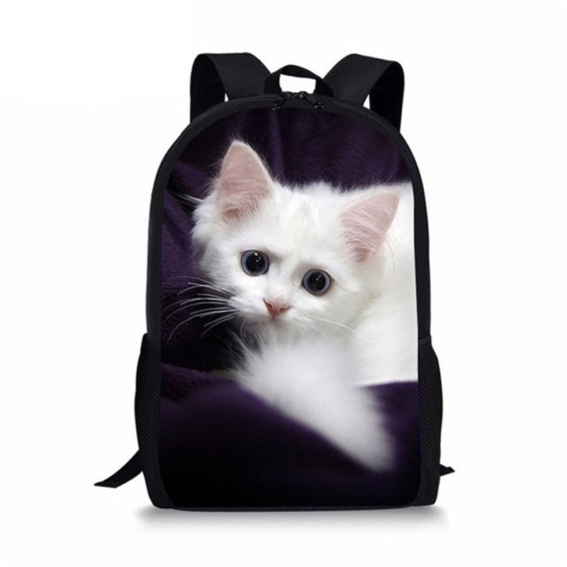Trendy Popular Cat Notebook Backpacks pupil School Bags 3D Print Oxford Waterproof Boys/Girls Laptop Backpacks