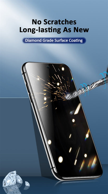 1/3 PCS Vidro Temperado Anti-Espião Para iPhone 17 16e 16 15 Pro Max Protetor de Tela de Privacidade iPhone 15 14 Plus 13 12 11 Pro Max Película de Cristal Temperado Antiespia Frontal Anti-Vigilância Para iPhone 15 Pro