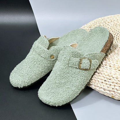 New Fall Winter Women And Men's Slippers With Plush Upper Indoor Outdoor Casual Sandals
