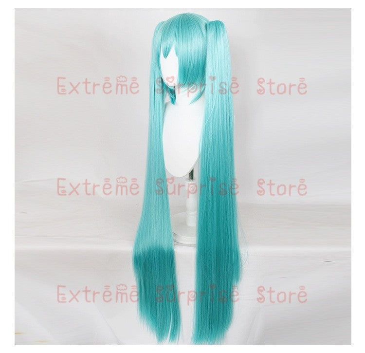 Female Miku Cosplay Wig 110cm Long Short Male Mikuo Cosplay Wig Heat Resistant Synthetic Wig Headwear Props