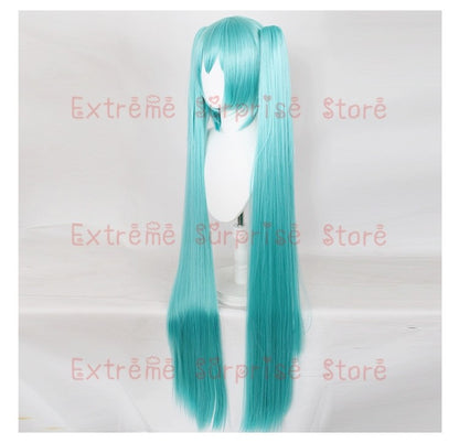 Female Miku Cosplay Wig 110cm Long Short Male Mikuo Cosplay Wig Heat Resistant Synthetic Wig Headwear Props