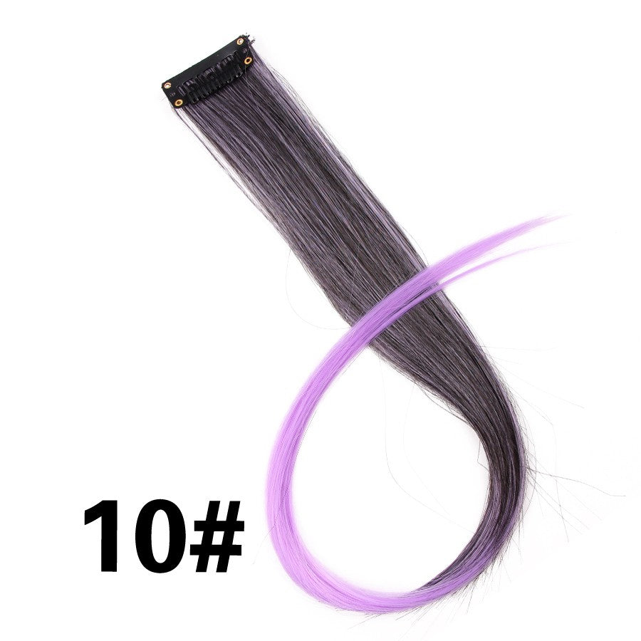 Alileader Aplique de Cabelo Extensão com Clip 57 Cores Ombre Liso Extensão de Cabelo com Clip em Apliques Peças de Cabelo de Fibra de Alta Temperatura