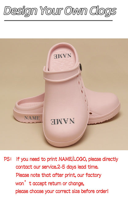 High Quality Scrub Shoes Non-slip Dentist Nursing Clogs Healthcare Service Work Slippers Soft Operating Room Protective Clogs