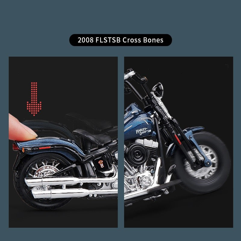 Maisto 1:18 Harley-Davidson 2008 FLSTSB Cross Bones Alloy Street Motorcycle Model Diecasts Metal Toy Collection Children Gifts