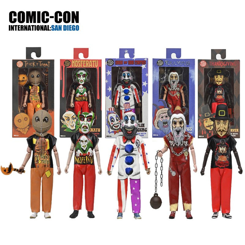 NECA Ben Cooper Costume Kids Costumed Action Figures Count Orlok Captain Spaulding Trick 'R Treat Sam John Carver Krampus