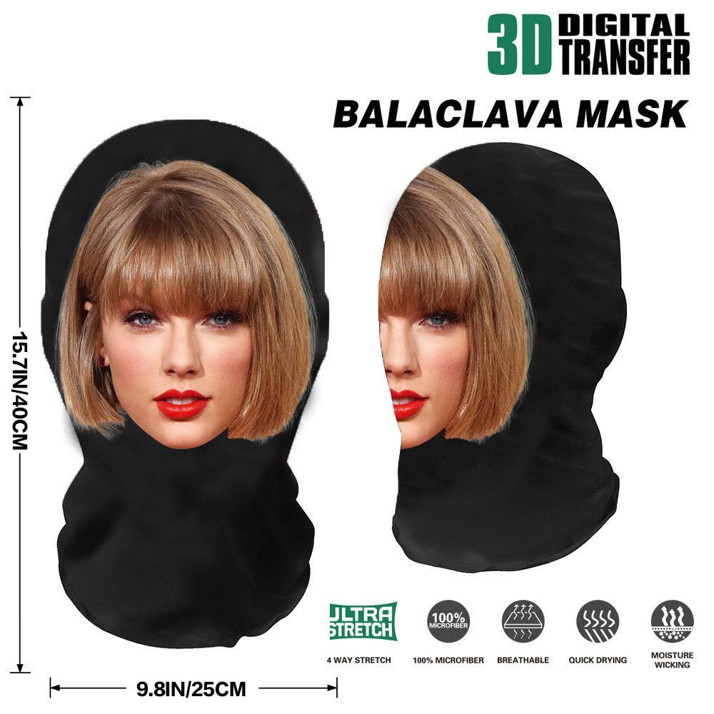 3D Printed Elastic Mesh Full Face Visual Mask Hood Simulation Kanye Kobe Headwear Mascaras Halloween Party Supply Cosplay Props