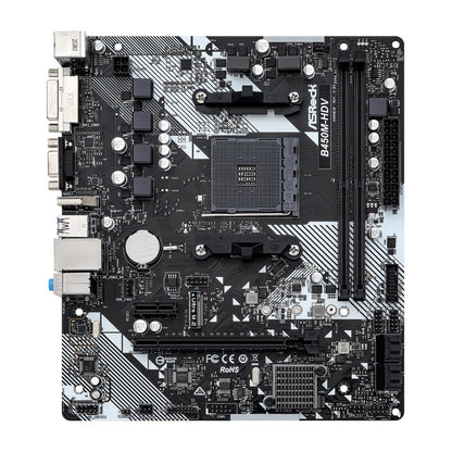 Placa-mãe ASROCK B450M-HDV R4.0 AMD B450 AM4 Suporta Ryzen 5 5600 5500 Ryzen 7 5700G 3700X 3 3200G CPU DDR4 M.2 HDMI Micro ATX