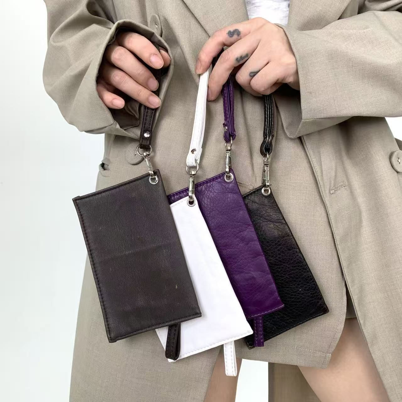 Y2K vintage matching small change bag, spicy girl street personality big bag, strap small card bag