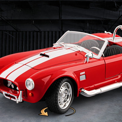 Simulação 1:22 Clássico Shelby AC Cobra Carro de Liga Leve com Luzes e Sons Colecionável Miniatura de Metal Diecast Voiture