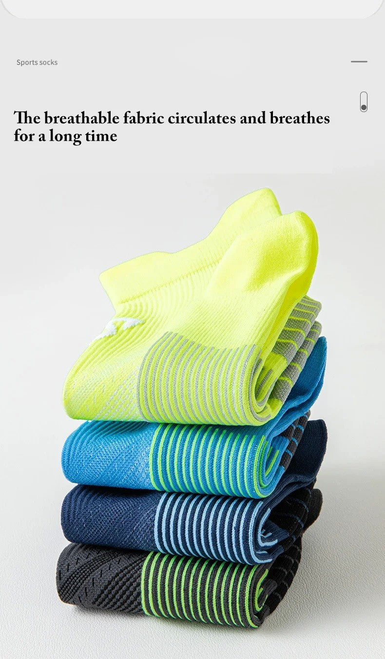 4pairs/Lot Woman Men's Socks Compression Breathable Basketball Sports Cycling Running Towel Socks High Elastic Tube Socks