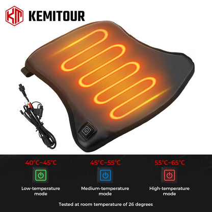 Assento aquecido KEMITOUR 12V para motocicleta, universal para ATV Raptor 700, para R1200GS F800GS MT07 MT09, capa de assento para aquecer no inverno