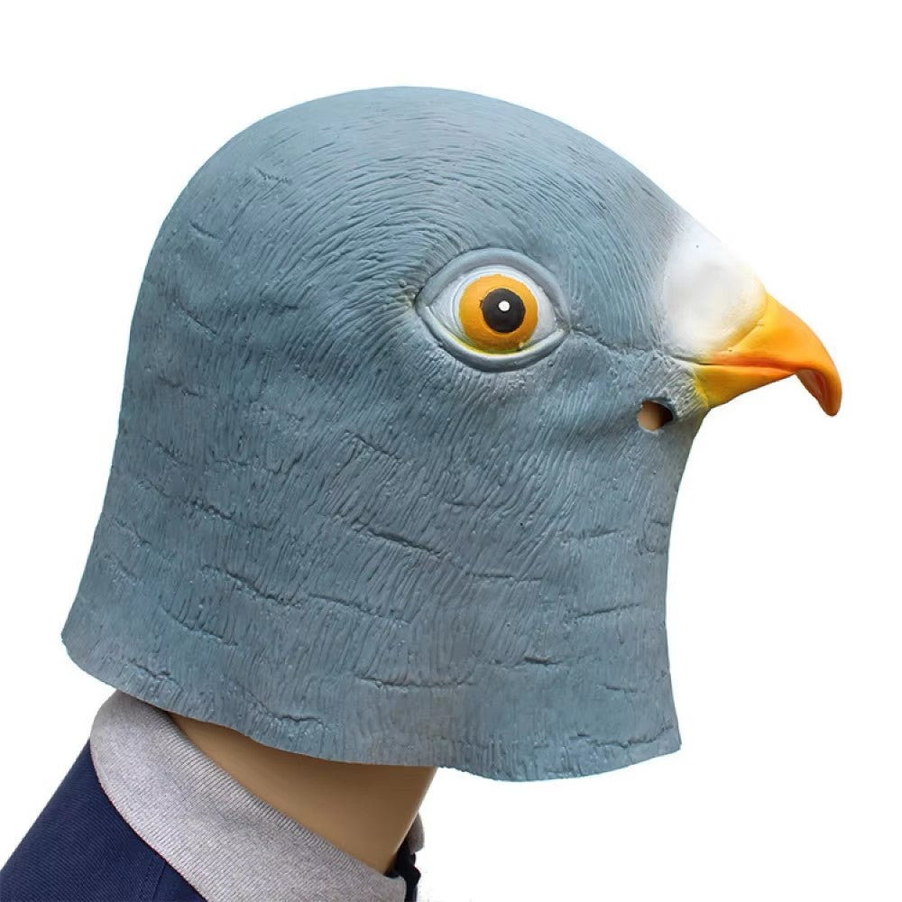 Pigeon Mask Funny Animal Cosplay Costume Latex Bird Head Mask Halloween Prank Prop Bar Club Rave Party Supplies Dove Mask